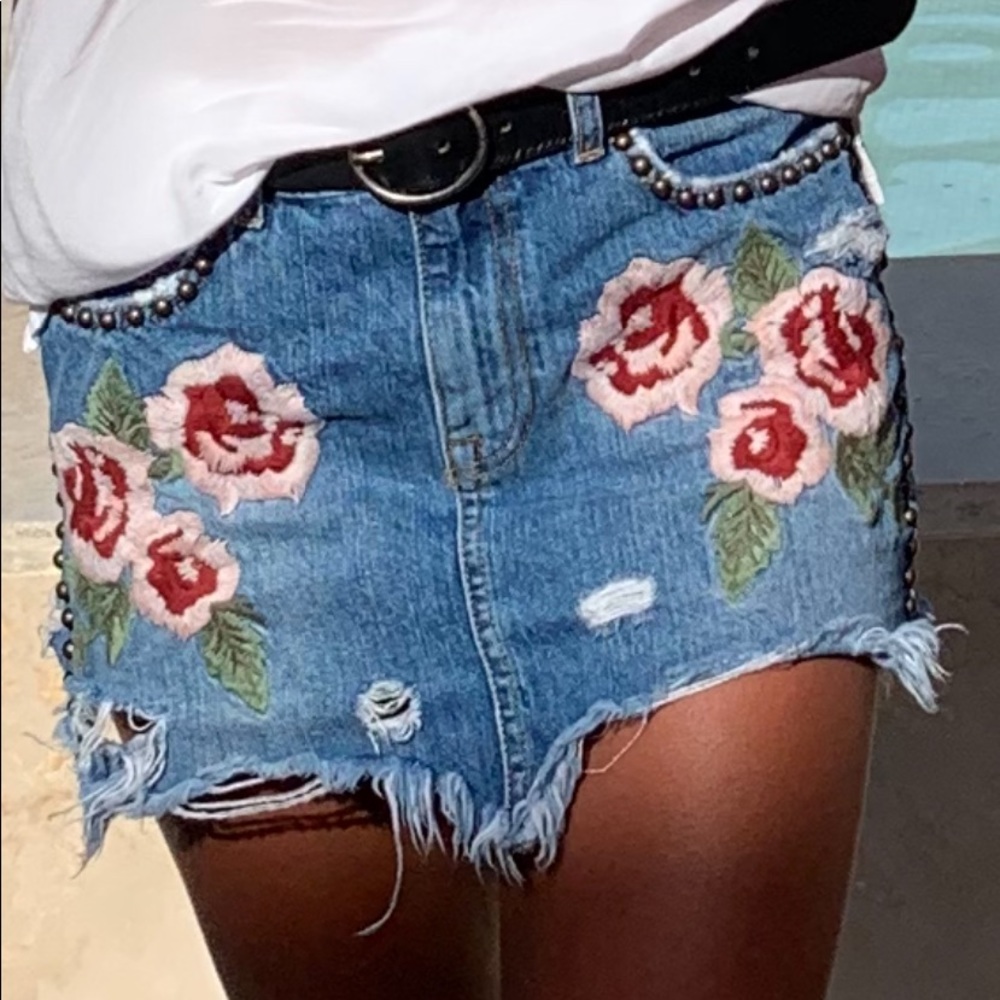 Free People Denim Skirt